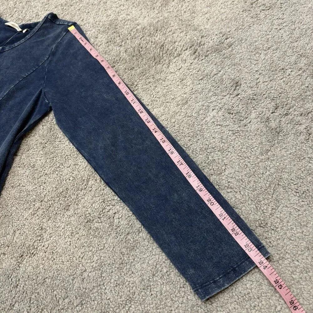 Soft Surroundings Janet Knit Denim Maxi Dress Size M